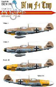  EagleCal Decals  1/48 Bf.109F-4 Trop Part 1 EL48130