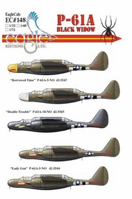  EagleCal Decals  1/48 P-61A Black Widow EL48148
