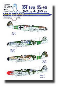 EagleCal Decals  1/72 Bf.109K-4 JG27/52 EL72062