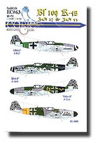  EagleCal Decals  1/72 Bf.109K-4 JG27/53 EL72063