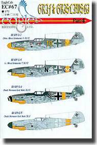  EagleCal Decals  1/72 Graf & Grislawski Bf.109Gs Pt.4 EL72067