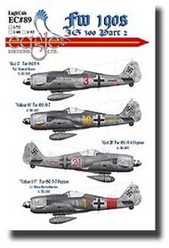  EagleCal Decals  1/72 Fw.190s JG 300 Pt. II OUT OF STOCK IN US, HIGHER PRICED SOURCED IN EUROPE EL72089