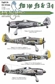  EagleCal Decals  1/72 Focke-Wulf Fw.190F 'White 2' Fw.190A-9. Pilot EL72166