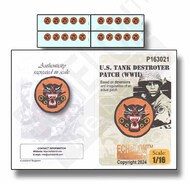  Echelon Fine Details  1/16 US Tank Destroyer WWII PatchesTank Destroyer Patches ECH163021