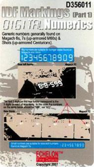  Echelon Fine Details  1/35 IDF Markings Part 1 OUT OF STOCK IN US, HIGHER PRICED SOURCED IN EUROPE ECH356011