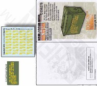  Echelon Fine Details  1/35 NAM/Cold War Era .50Cal M2 Ammo Box Labels ECH356276