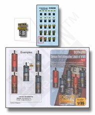  Echelon Fine Details  1/35 German Fire Extinguisher Labels of WW2 Part 2 OUT OF STOCK IN US, HIGHER PRICED SOURCED IN EUROPE ECH356288