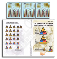  Echelon Fine Details  1/35 U.S. Armored Division WWII & Post War Patches (1/35) P353019