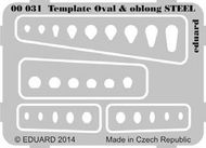  Eduard Accessories  1/144 STEEL Template ovals & oblong EDU0031