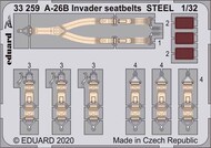  Eduard Accessories  1/32 Douglas A-26B Invader seatbelts STEEL EDU33259