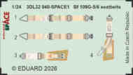  Eduard Accessories  1/32 Messerschmitt Bf.109G-5/6 seatbelts SPACE EDU3DL32040