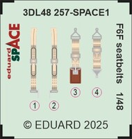 Grumman F6F seatbelts SPACE set EDU3DL48257