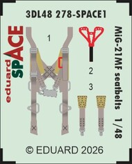Mikoyan MiG-21MF seatbelts SPACE #EDU3DL48278