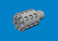 Fairchild A-10C Thunderbolt II rotary gun flash suppressor PRINT #EDU672421