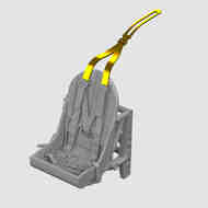 Supermarine Spitfire Mk.I/Mk.II/Mk.V metal seat with integral belts PRINT #EDU672427
