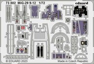  Eduard Accessories  1/72 Mikoyan MiG-29 9-12 1/72 (designed to be used with Great Wall Hobby kits) EDU73802