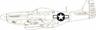 North-American P-51D Mustang US national insignia #EDUCX664