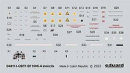 Messerschmitt Bf.109K-4 stencils #EDUD48113