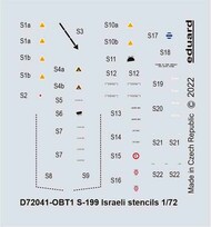 Avia S-199 Israeli stencils #EDUD72041