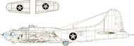 Boeing B-17F Flying Fortress US national insignia rounded #EDUEX1053