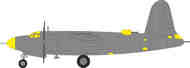 Martin B-26F Marauder TFace canopy frame paint mask (inside & outside) #EDUEX1137