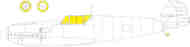 Messerschmitt Bf.109E-4/7 Tface canopy frame paint mask (inside & outside) #EDUEX1141