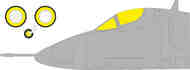 Douglas A-4C Skyhawk TFace canopy frame paint mask (inside and outside) #EDUEX1153