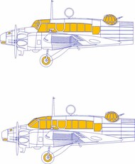Avro Anson Mk.I TFace (interior and exterior canopy masks) #EDUEX918