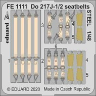 Eduard Accessories  1/48 Dornier Do.217J-1/2 seatbelts STEEL EDUFE1111