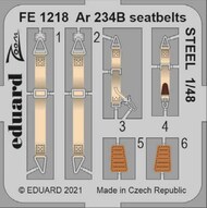 Eduard Accessories  1/48 Arado Ar.234B-2 seatbelts STEEL EDUFE1218