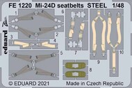  Eduard Accessories  1/48 Mil Mi-24D seatbelts STEEL EDUFE1220