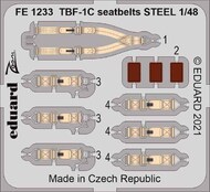 Eduard Accessories  1/48 Grumman TBF-1C Avenger seatbelts STEEL EDUFE1233