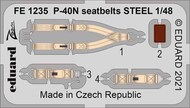  Eduard Accessories  1/48 Curtiss P-40N seatbelts STEEL EDUFE1235