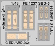  Eduard Accessories  1/48 Douglas SBD-5 Dauntless seatbelts STEEL EDUFE1237