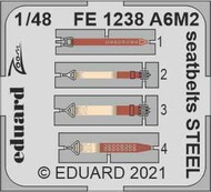  Eduard Accessories  1/48 Mitsubishi A6M2 Zero seatbelts STEEL EDUFE1238