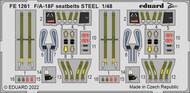  Eduard Accessories  1/48 Boeing F/A-18F Hornet seatbelts STEEL EDUFE1261