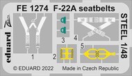  Eduard Accessories  1/48 Lockheed-Martin F-22A seatbelts STEEL EDUFE1274