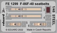  Eduard Accessories  1/48 North-American F-86F-40 Sabre seatbelts STEEL EDUFE1299