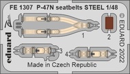  Eduard Accessories  1/48 Republic P-47N Thunderbolt seatbelts STEEL EDUFE1307