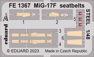  Eduard Accessories  1/48 Mikoyan MiG-17F seatbelts STEEL EDUFE1367