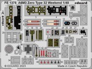  Eduard Accessories  1/48 Mitsubishi A6M3 Zero Type 32 Weekend EDUFE1375