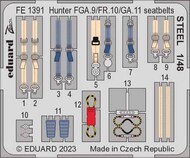  Eduard Accessories  1/48 Hawker Hunter FGA.9/FR.10/GA.11 seatbelts STEEL EDUFE1391