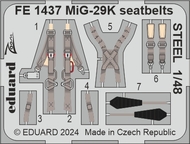  Eduard Accessories  1/48 Mikoyan MiG-29K seatbelts STEEL EDUFE1437