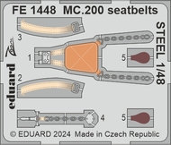  Eduard Accessories  1/48 Macchi MC.200 Saetta seatbelts STEEL EDUFE1448