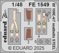 Messerschmitt Bf.109E-4/7 seatbelts STEEL #EDUFE1549