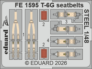 North-American T-6G Texan seatbelts STEEL #EDUFE1595