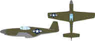 North-American P-51B US national insignia (designed to be used with Eduard kits) #EDUJX353