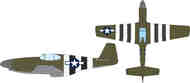 North-American P-51B US national insignia & D-Day stripes (designed to be used with Eduard kits) #EDUJX354