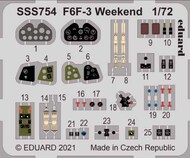  Eduard Accessories  1/72 Grumman F6F-3 Hellcat Weekend EDUSS754