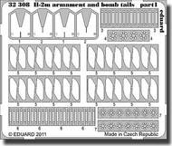  Eduard Accessories  1/32 IL-2m Armament & Bomb Tails EDU32308